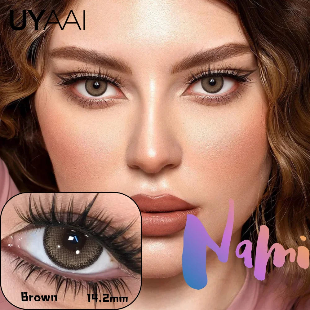 Natural Halo Shimmer Contact Lenses - Gray Brown Green Blue, Brighten Eye Look for Dating, Gathering & Daily Makeup