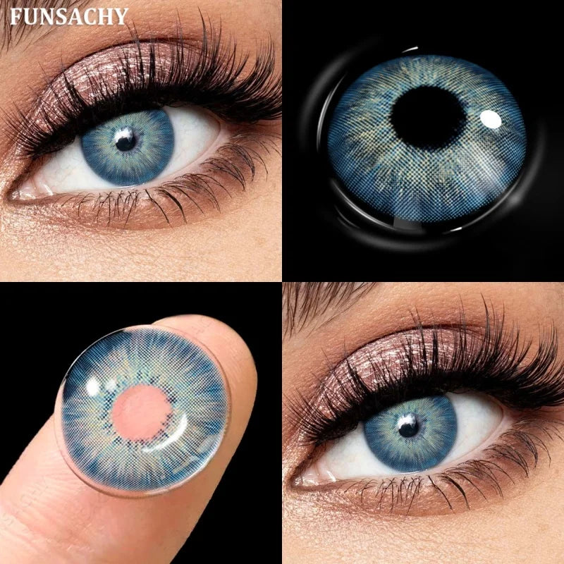 1 Pair Gray Color Contact Lenses for Eyes Natural Brown Blue Lenses Green Eye Contacts Beauty Cosmetic Pupils Yearly