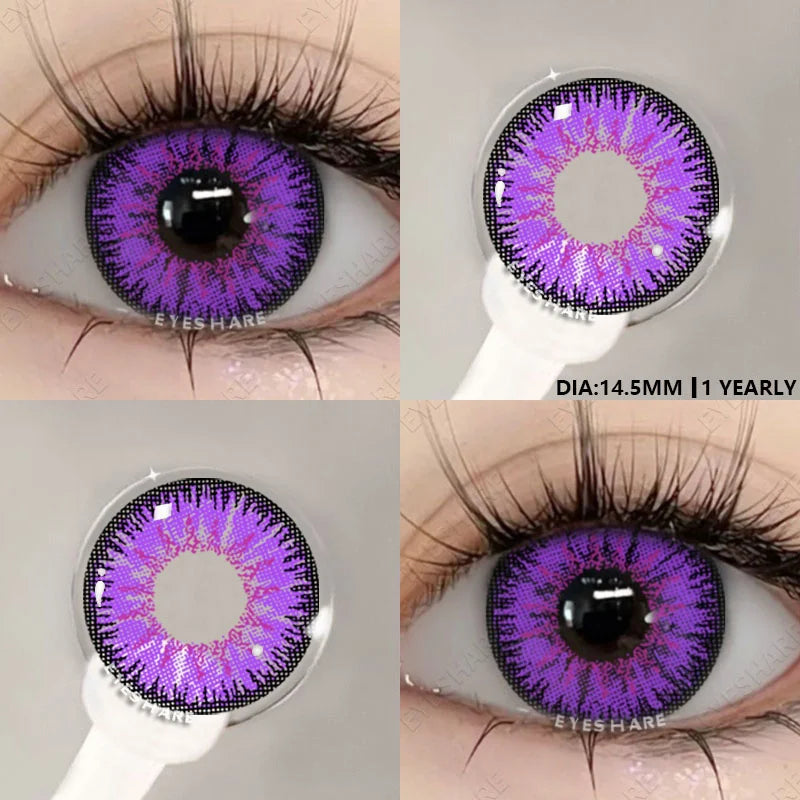 2pcs Coloured Contact Lenses for Eyes Cosplay Contact Lense Blue Contacts Gray Pupils Green Eye Lens Anime Cosplay Lens