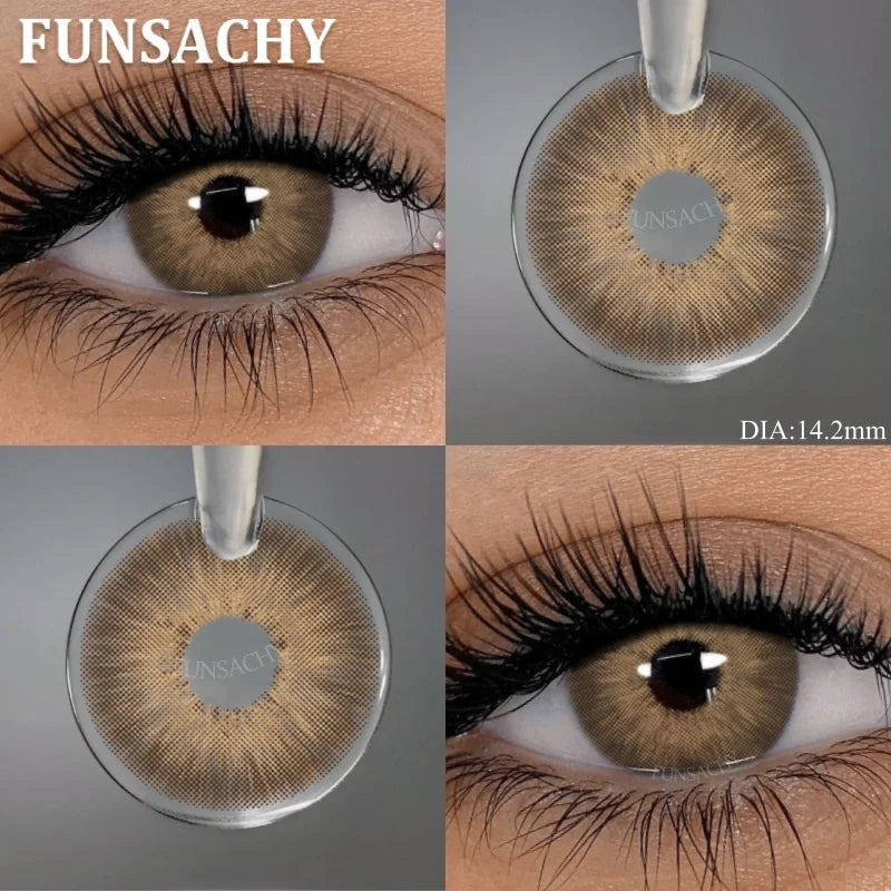 1 Pair Black Color Contact Lenses Brown Grey Beauty Soft Contact Lenses Yearly Fast Shipping Beauty Pupils Cosmetics