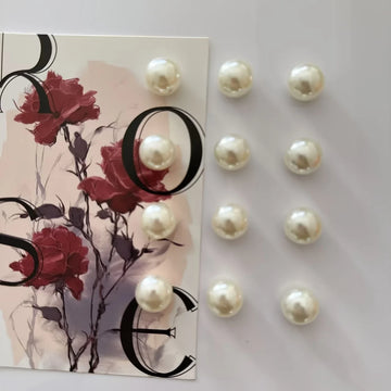 White Pearl Magnetic Fridge Magnets Suitable for, Resin Spherical Refrigerator Magnets with Hold, Christmas