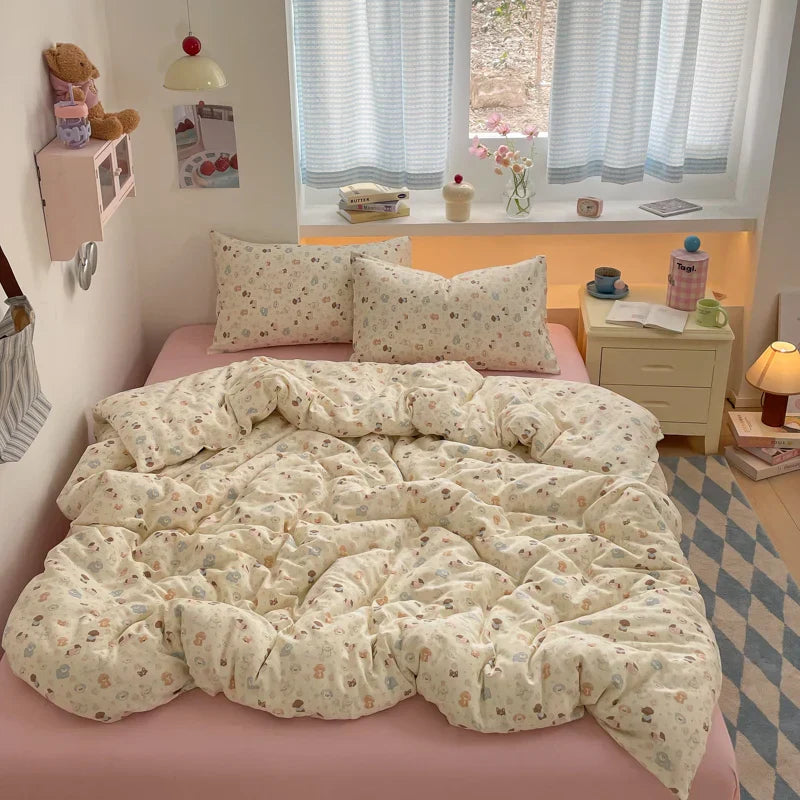100% Cotton Double Layer Gauze Bedding Set