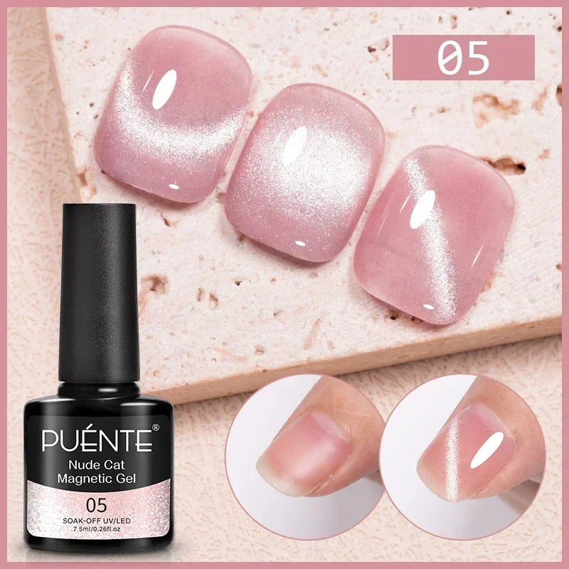 7.5ML Amber Moonlight Cat Magnetic Gel Nail Polish WaterLight Cat Eye Gel Soak Off Semi-Permanent Nail Art Varnish For Manicure