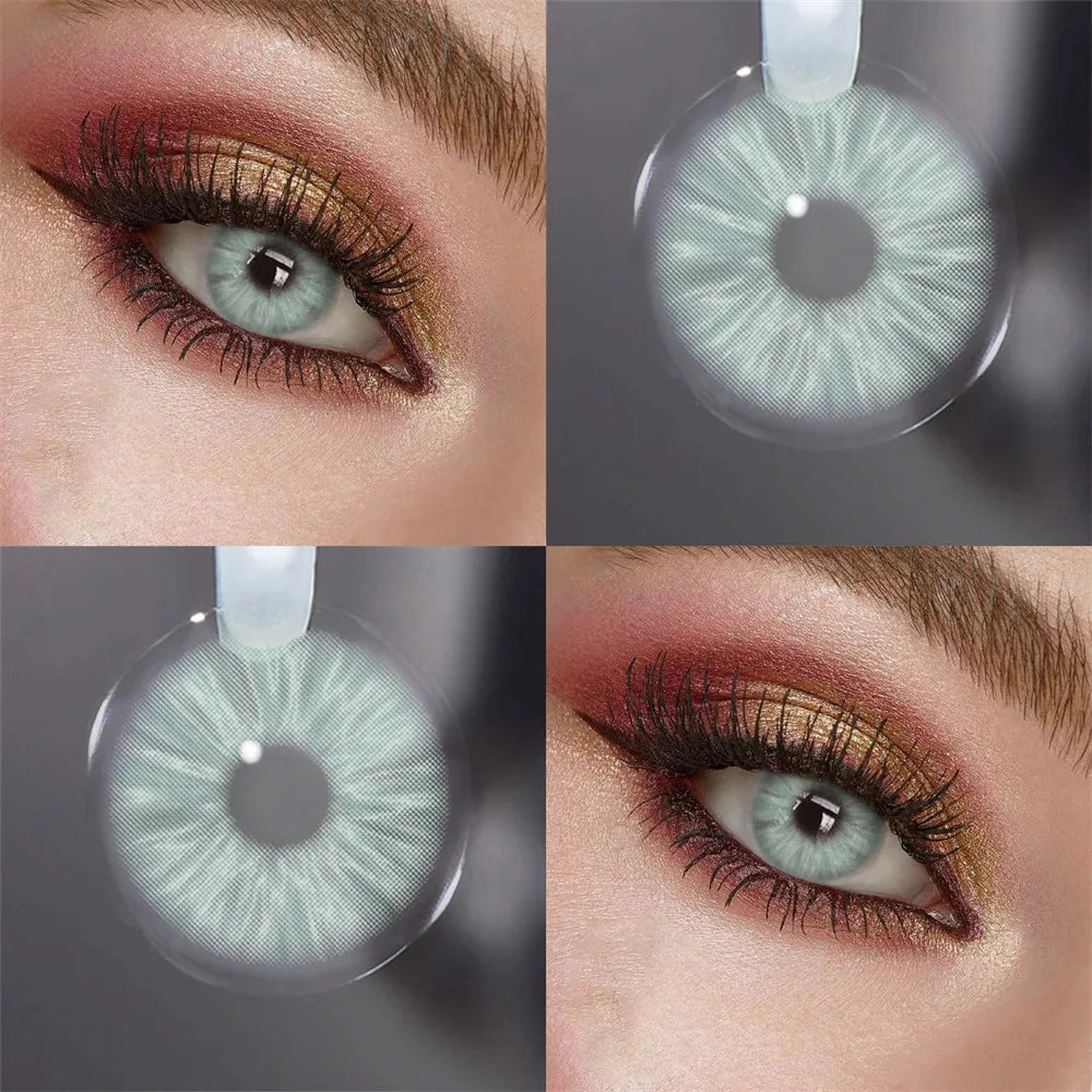 Eye Eyes Color Contacts Colored Contact Lenses Lens Daily Prescription Cosmetics Myopia Natural 2Pcs 12 Months 1 Year