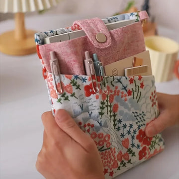 A5 Kawaii Storage Bag Multifunctional Chic Book Tote Portable Storage Pouch for Books Stationery Organizer Stationery Supplies