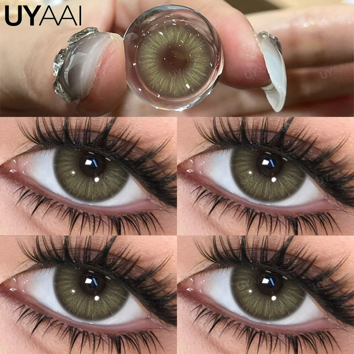 Atmosphere Essential Natural Color Contact Lenses - Bionic Pupil Design, Premium Texture, Versatile Brown/Blue/Gray