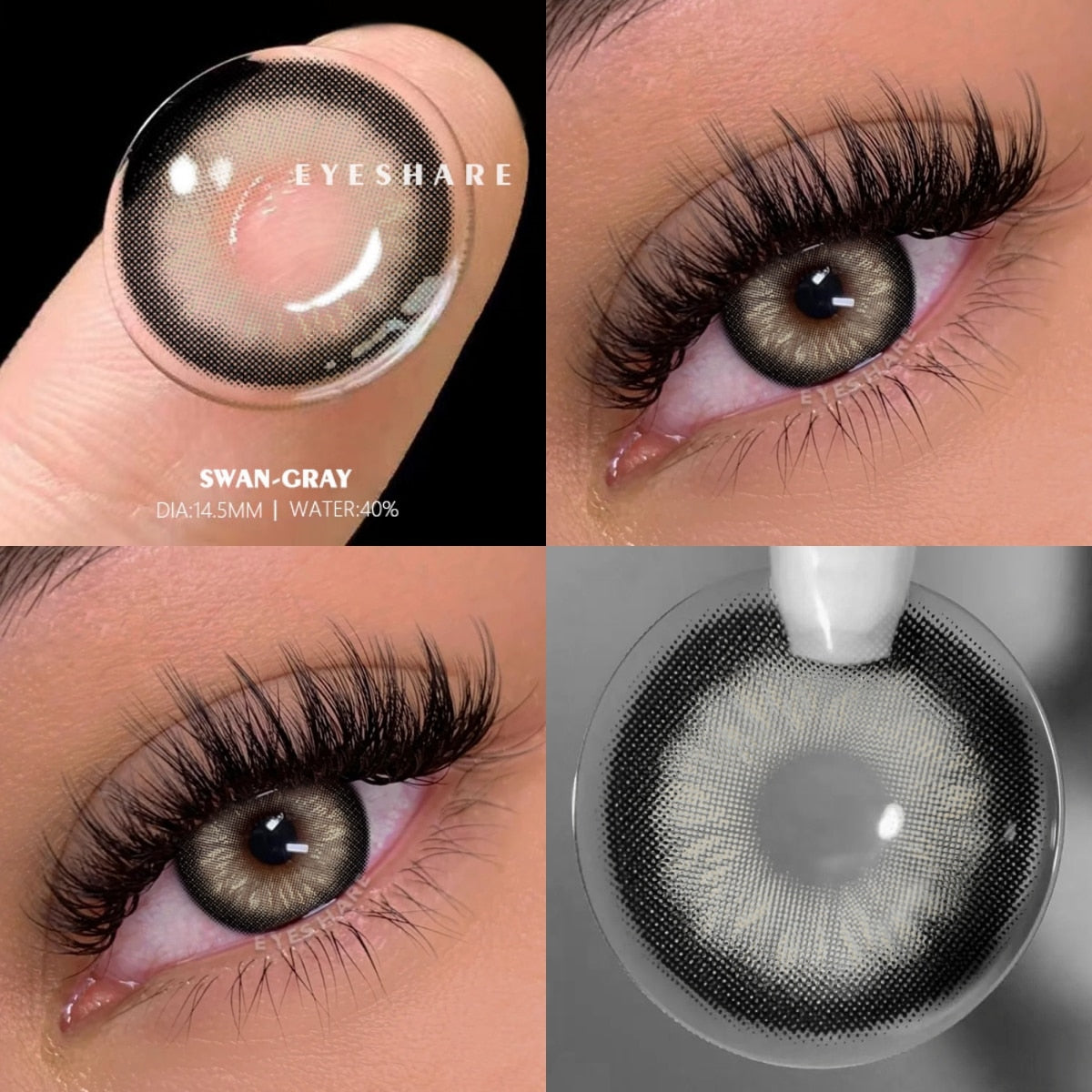 Natural Color Lens Eyes 2pcs Color Contact Lenses For Eyes Blue Gray Color Lens Yearly Beauty Cosmetic Contact Lens Eye