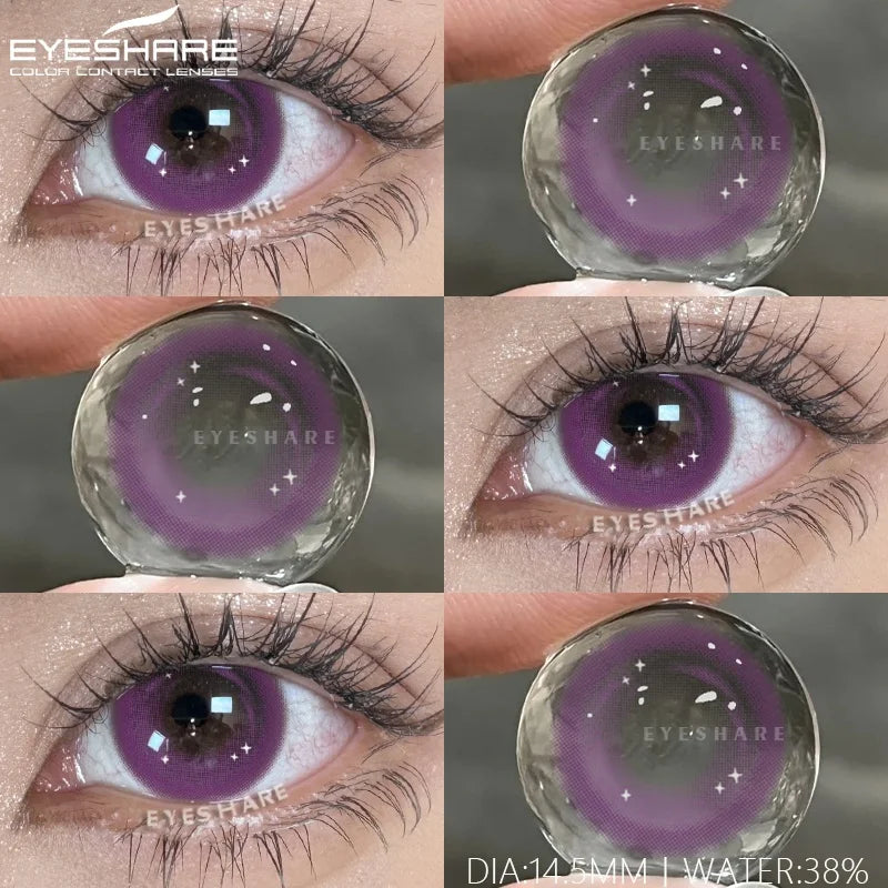 2Pcs Natural Color Contact Lenses for Eyes Korean Brown Lenses Beauty Fashion Gray Lense Blue Eye Lenses Pink Contacts