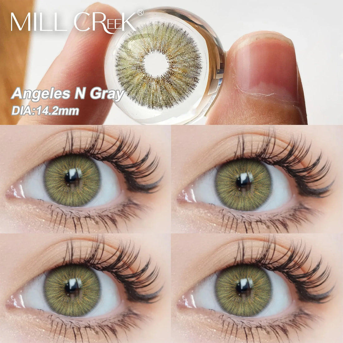 Colored Contact Lenses for Eyes 1Pair Myopia Lenses Brown with Diopters Degree Blue Eyes Lens Gray Pupils Fast Ship