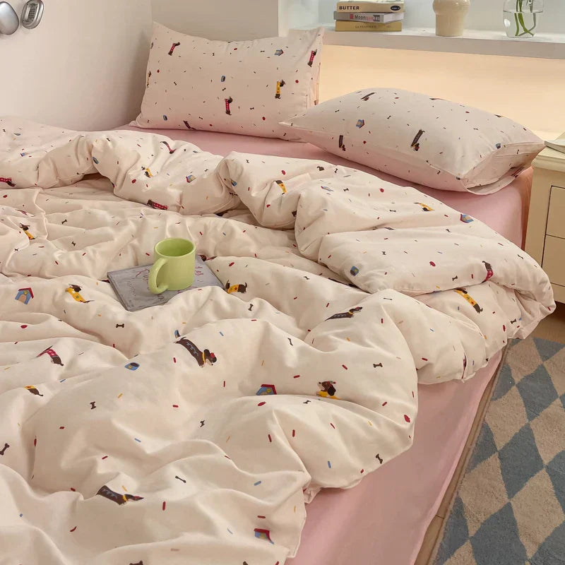 100% Cotton Double Layer Gauze Bedding Set