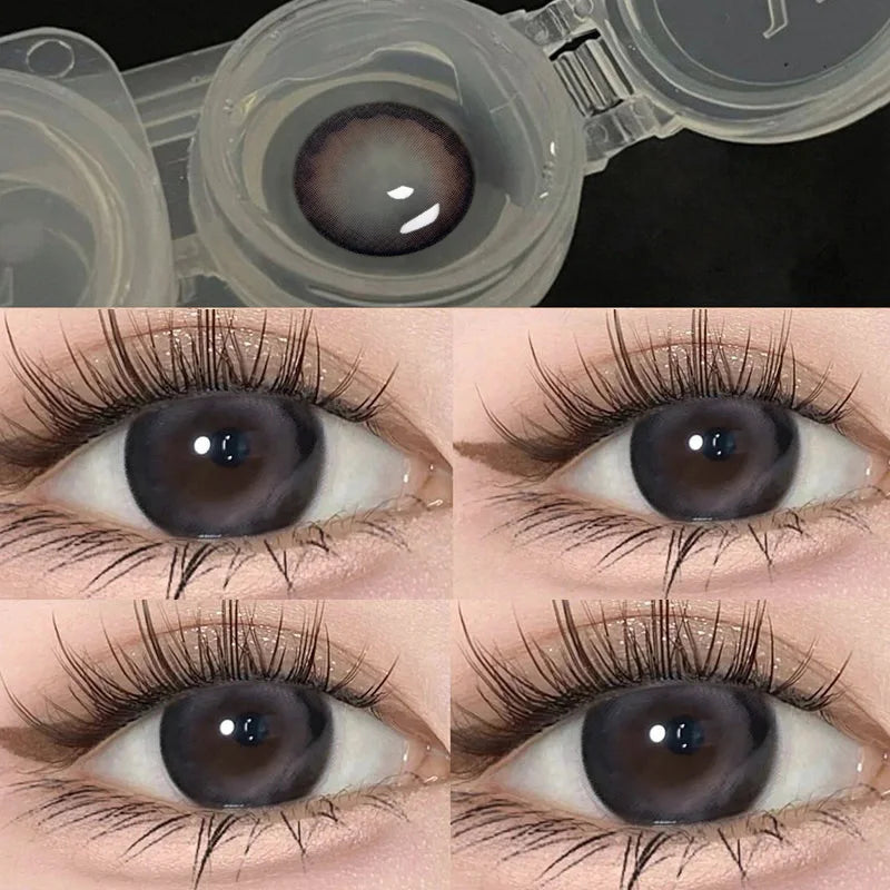 Contacts Lenses For Eyes Myopia Beautiful Yearly Black Student Lens Makeup Diopter Free Shipping Natural New