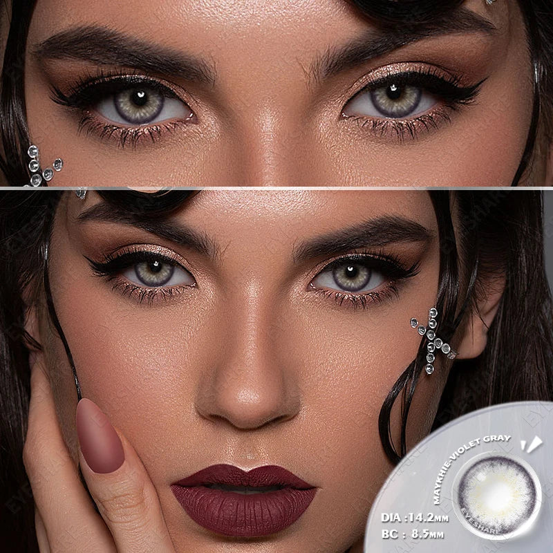 1Pair Natural Color Contact Lenses Color Contact Lenses For Eyes Contacts Lense Eye Yearly Use Beauty Makeup for Eyes