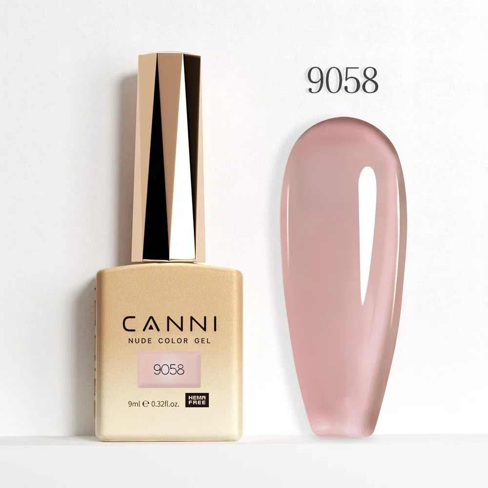 Nail Gel Polish HEMA FREE Translucent Jelly Gel Varnish Semi Transparent Super Glossy Ultra Consistency Round Shape Brush