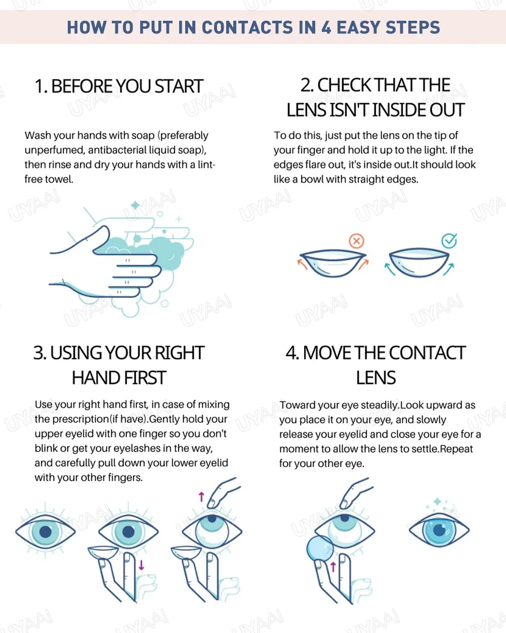Natural Blue Colored Contact Lenses Blue Contact Lenses Capri Series Cosmetic Lens New Style 2Pcs