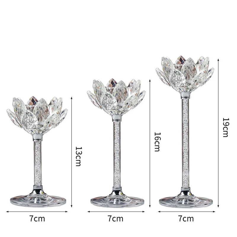 Glass Candle Holders For Wedding Christmas Festival Centerpiece Dinning Table Romantic Decoration Hotel Bar Home Candlestick