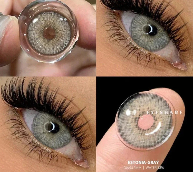 2pcs Colored Contact Lenses for Eyes Brown Eye Lenses Gray Pupils Lens Green Eye Contacts Blue Eye Lenses