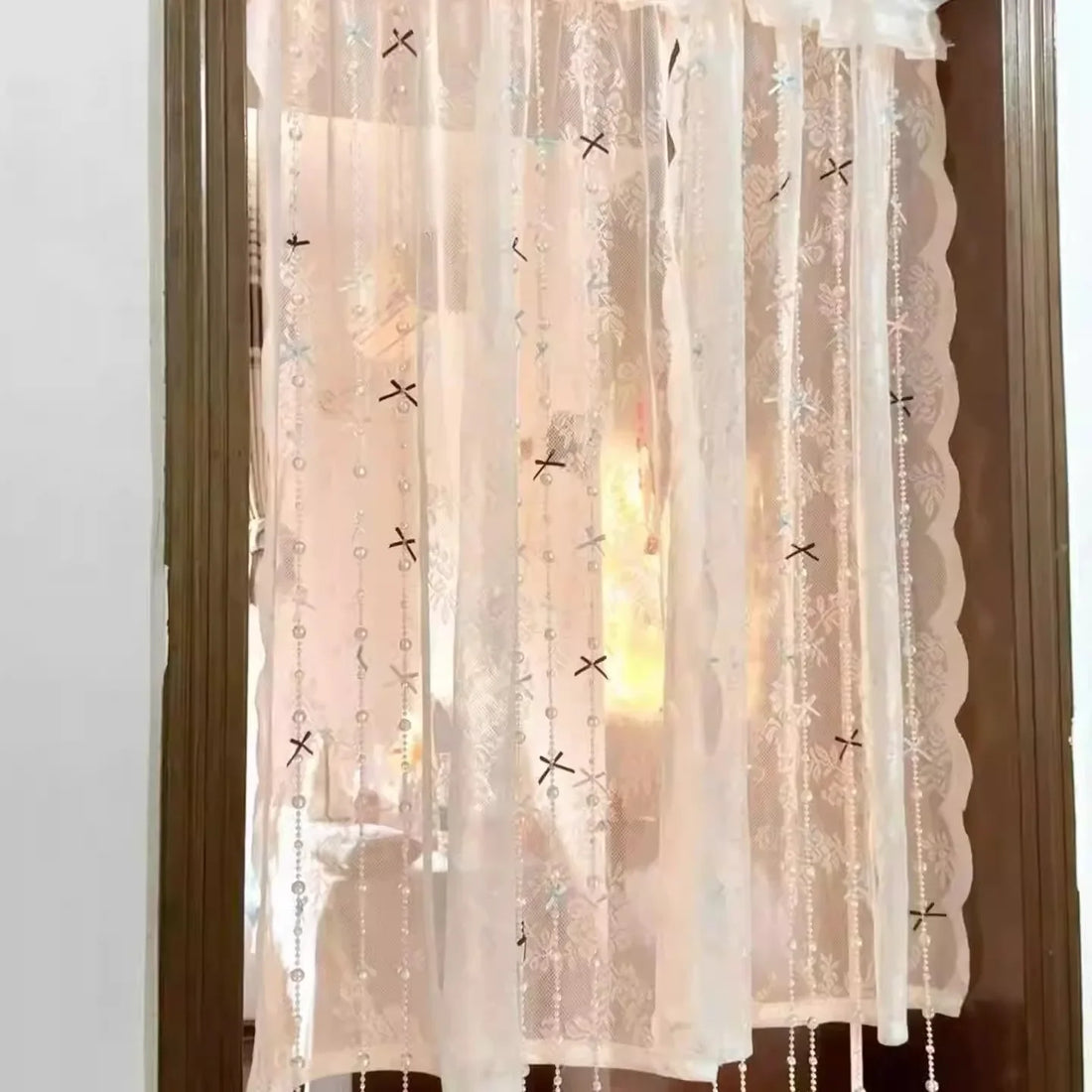 Mosquito-Resistant Door Curtain Beaded  Knot Decorative Finished Product for Girls Bedroom Study Home Toilet Kitchen...