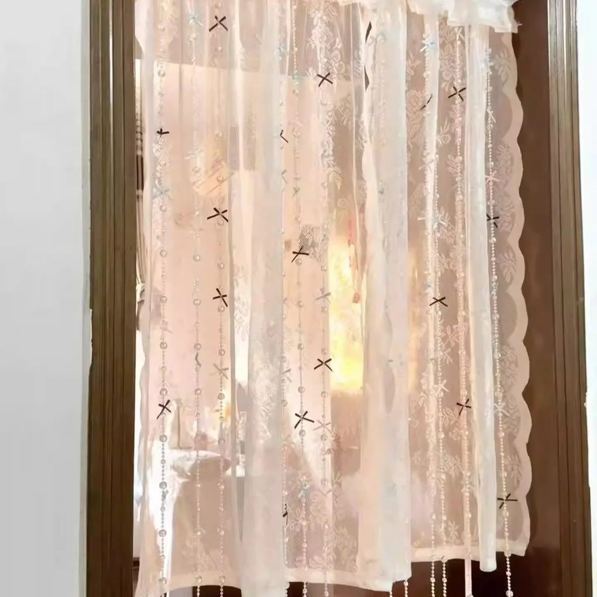 Mosquito-Resistant Door Curtain Beaded  Knot Decorative Finished Product for Girls Bedroom Study Home Toilet Kitchen...