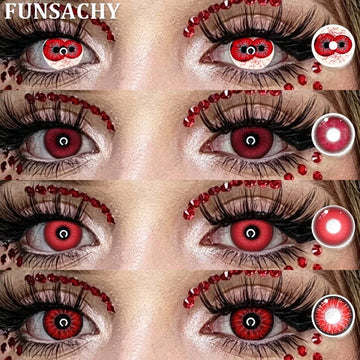 2PCS New Cosplay Colored Contact Lenses Halloween Contact Lenses Role Playing Beauty Makeup Products Enlarge Eyes Lens