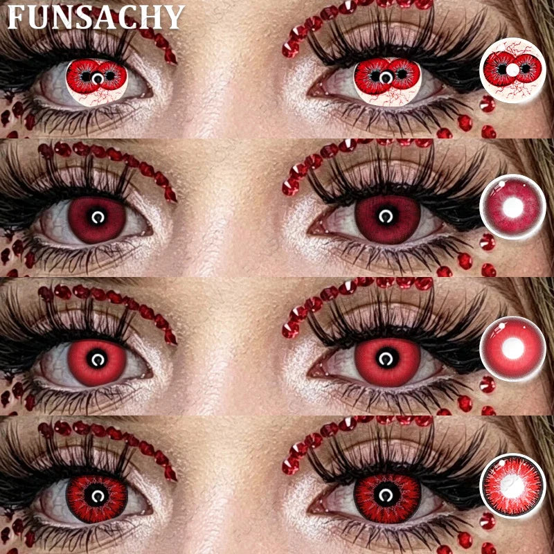 2PCS New Cosplay Colored Contact Lenses Halloween Contact Lenses Role Playing Beauty Makeup Products Enlarge Eyes Lens