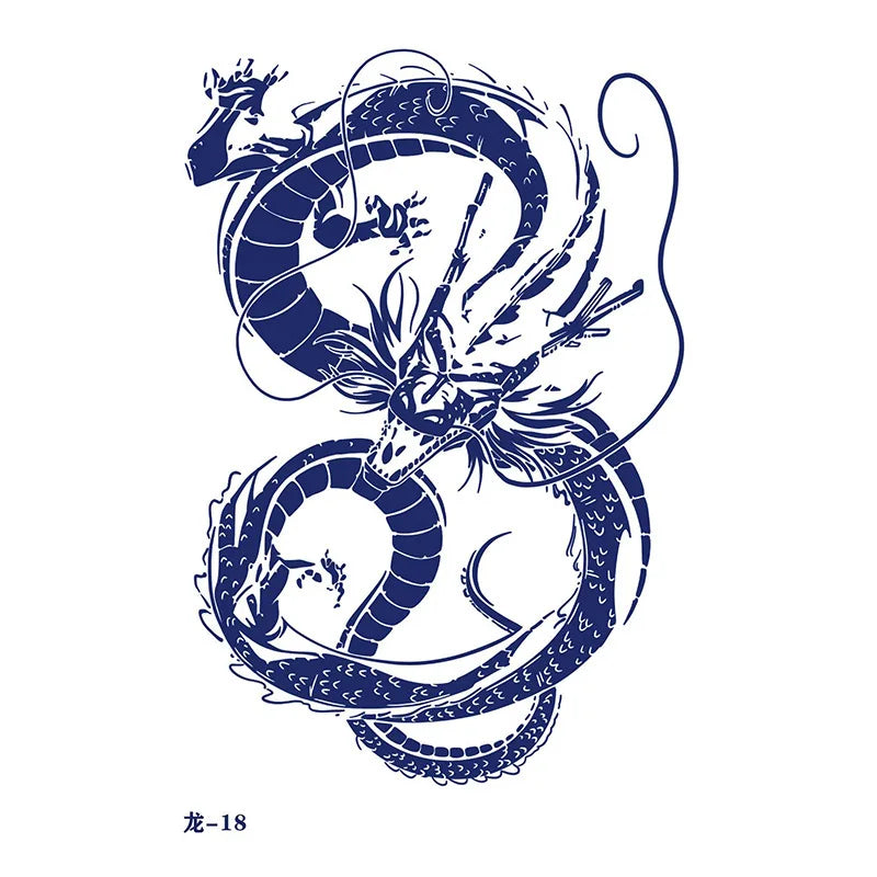 Dragon Juice Ink Tatouage Semi Permanent Temporary Tattoo Stickers Waterproof Lasting Tatuajes Temporales Hombre Art Fake Tattoo
