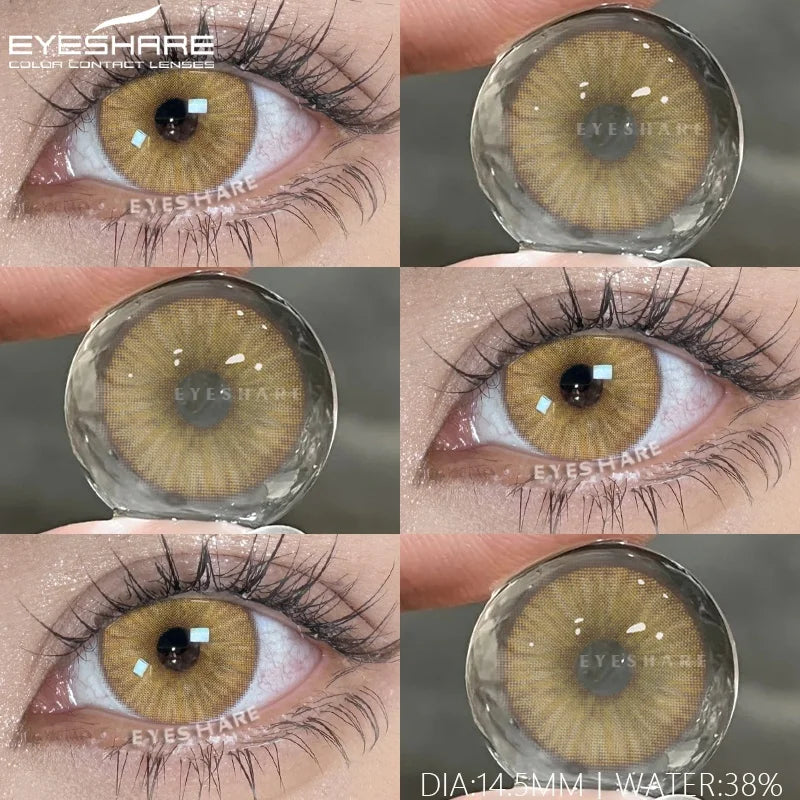 2Pcs Gray Color Contact Lenses For Eyes Natural Eye Brown Color Lens Cosmetic Soft Eye Lenses Beauty Pupils Blue Lenses