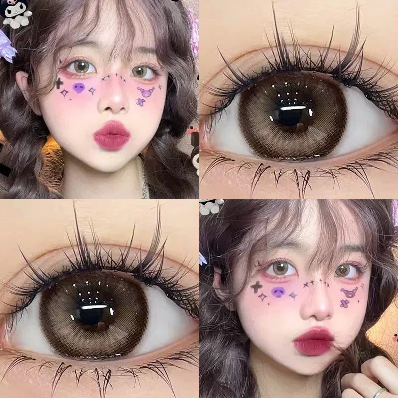 2pcs/Pair Cosmetic Contact Lens Natural Contact Lenses For Eyes Prescription with Diopter Large Diameter Eye Lens