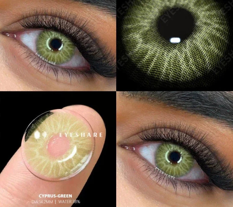 1pair New Colored Contact Lenses for Eyes Green Eye Lenses Blue Lenses Gray Pupis Lens Brown Contacts Yearly Eye Lens