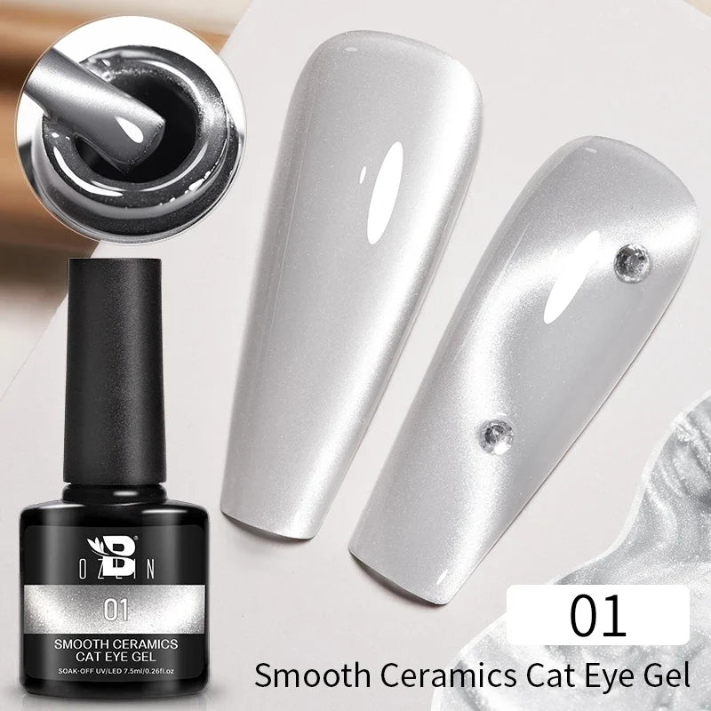 7.5ml Golden Gradient Cat Eye Nail Polish Gel Phototherapeutic Gel Soak Off Nail Magnetic Gel Polish Nail Art DlY