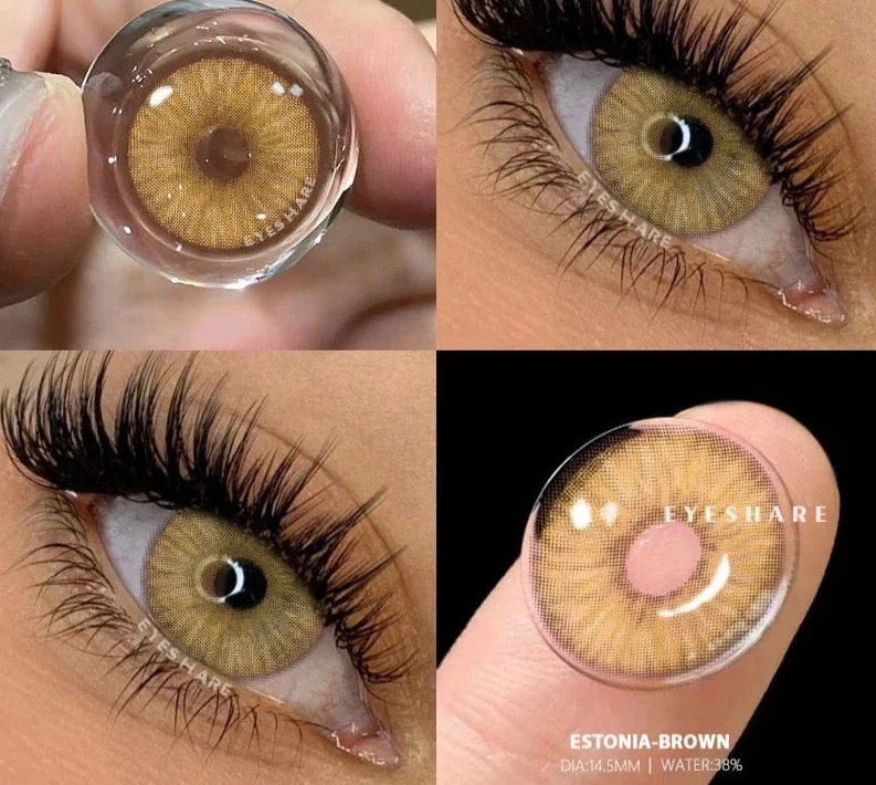 2pcs Colored Contact Lenses for Eyes Brown Eye Lenses Gray Pupils Lens Green Eye Contacts Blue Eye Lenses