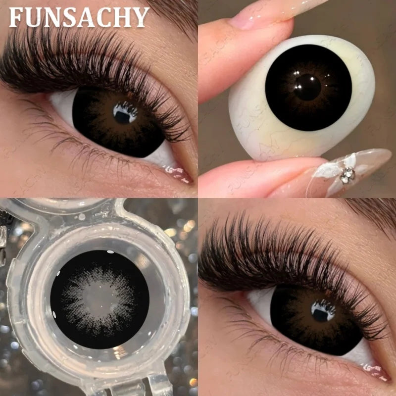 1 Pair Elesis Series Contact Lenses for Eyes Brown/Gray Colored Lenses Blue Natural Eye Contacts Annual Fast Shipping