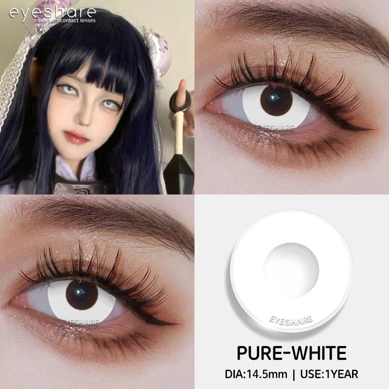 1pair/2pcs Colored Contact Lenses for Eyes Pink Contacts Purple Lenses Cosplay Contact Lenses Yearly Fashion Eye Lenses