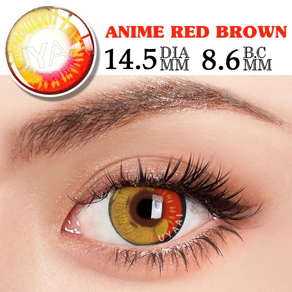 Halloween Cosplay Cosmetics Color Contact Lenses Red Color Lens Anime White Lenses Big Eye Lenses
