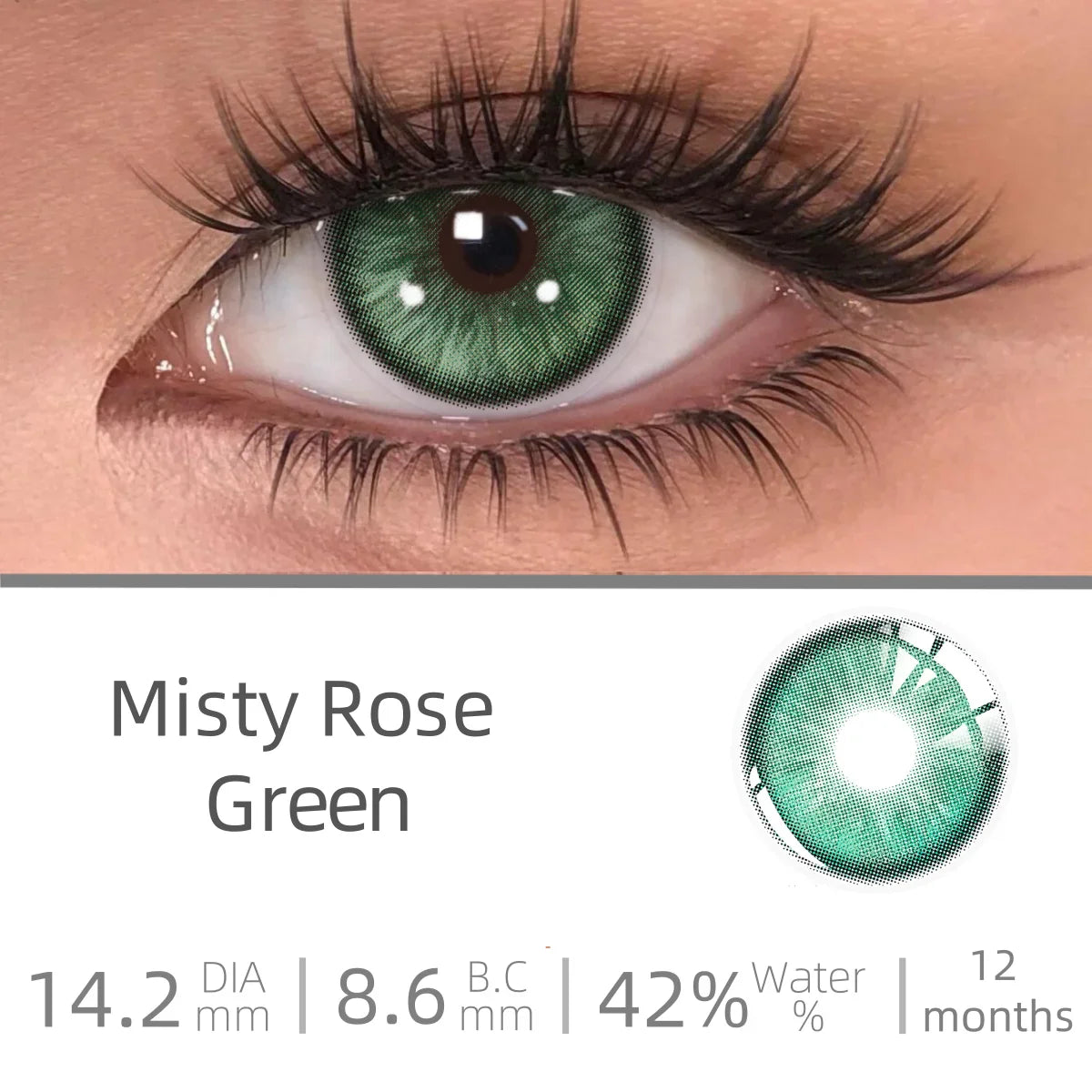 Love Story series Multiple colors Natural soft Contact lenses Blue Lenses Green Pupils Lens Yearly Cosmetic