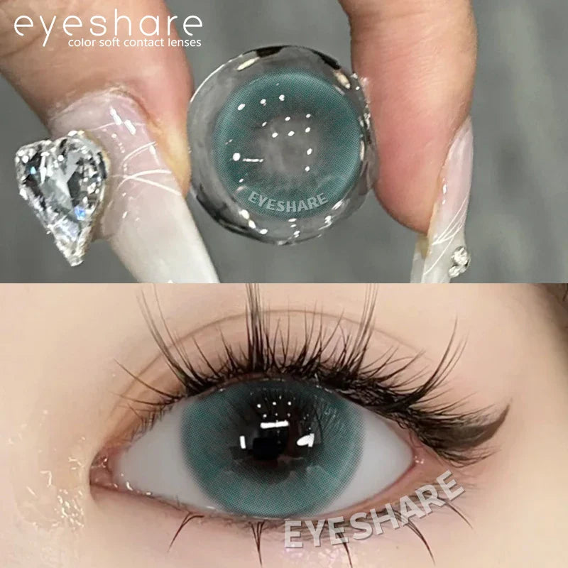 Natural Grey Color Contact Lenses for 1-Year Wear Small Pupil Brown Korean Style Lens for Eyes Beauty Makeup
