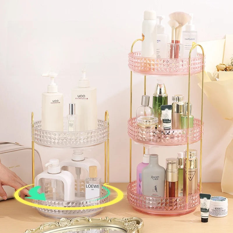 Large Capacity Acrylic Cosmetic Storage Box Desktop Organizer Perfume Rack Bathroom Bedroom Study Modern Minimalist Design