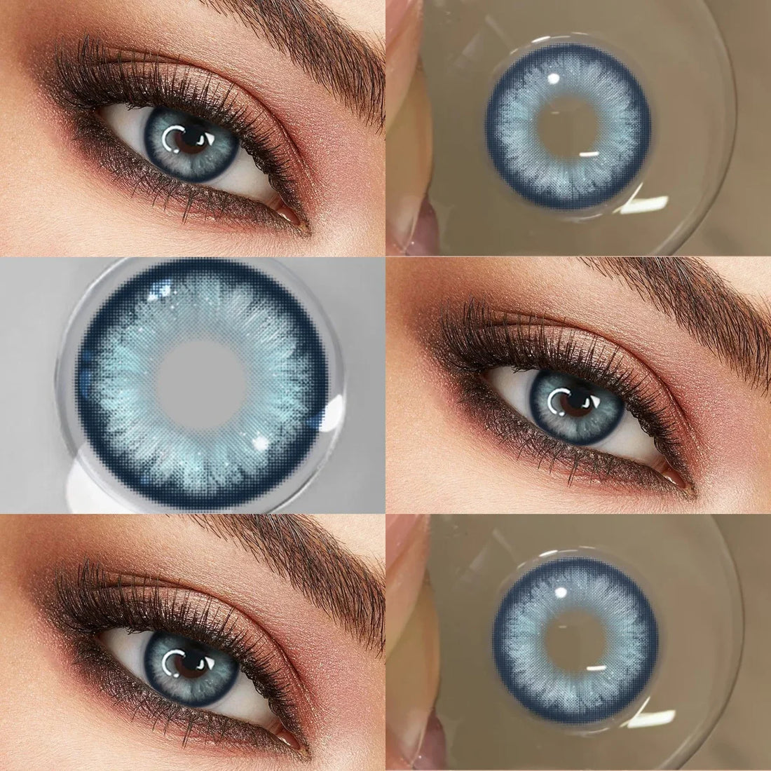 1 Pair Big Eye Girl Color Contacts 12-Month Disposable NaturalColored Contact Lenses Women’s Beauty Eye Accessories