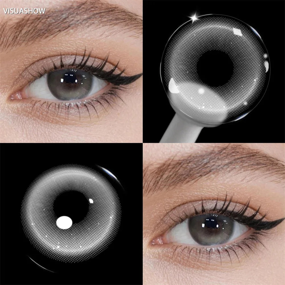 Eye Eyes Color Contacts Colored Contact Lenses Lens Small Pupil Fashion Parties Blue Red 2Pcs 6 Months Half Year Use