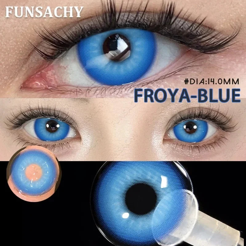 Cosplay Lenses White Black Contact Lenses for Halloween Party Makeup Contact Lens 14.0mm/14.5mm Anime Cosplay Softlens