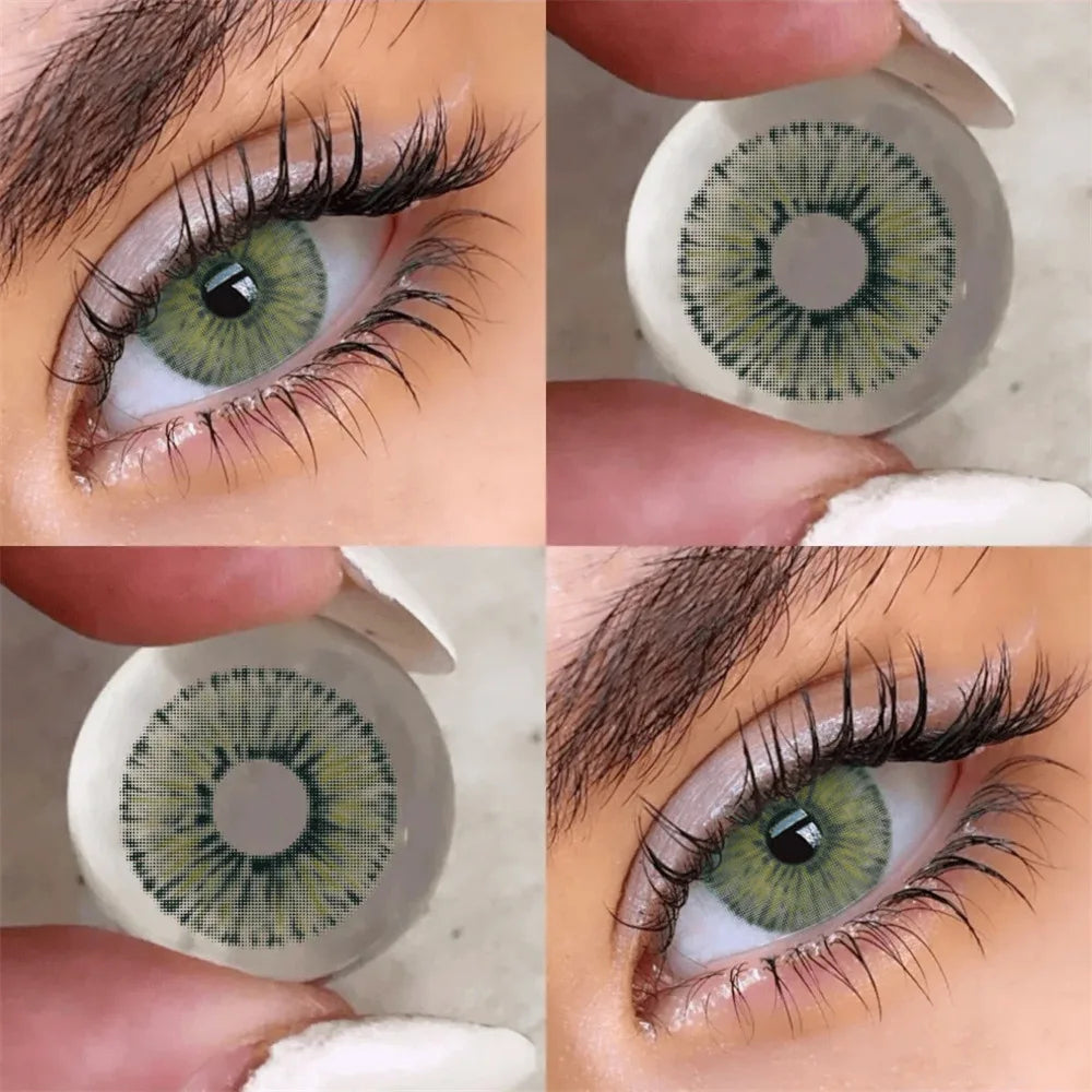 Eye Eyes Color Contacts Colored Contact Lenses Lens Small Pupil Daily Beauty Black Blue Brown 2Pcs 6 Months Half Year