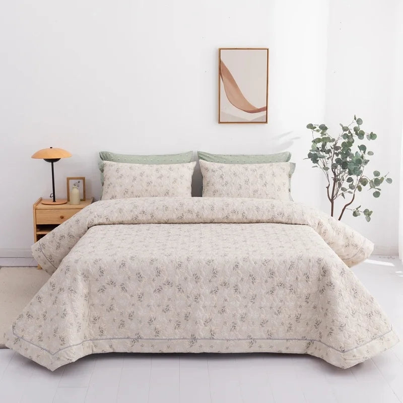 100% Cotton Quilted Bed Cover Set 3pcs/Set