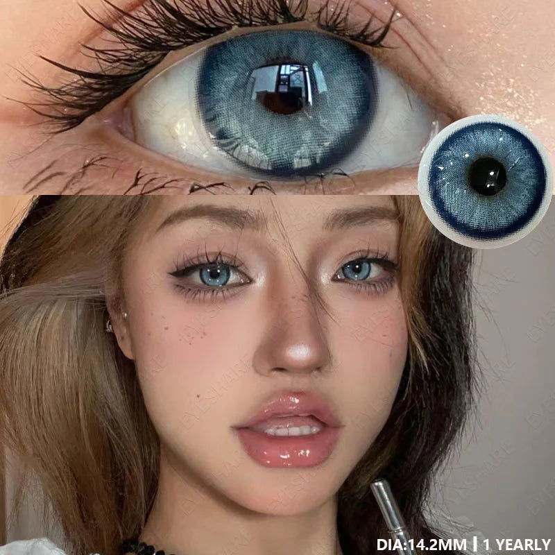 Natural Color Lens Eyes 1Pair Brown Color Contact Lens For Eyes Yearly Use Eyes Blue Eye Contacts Green Contact Lenses