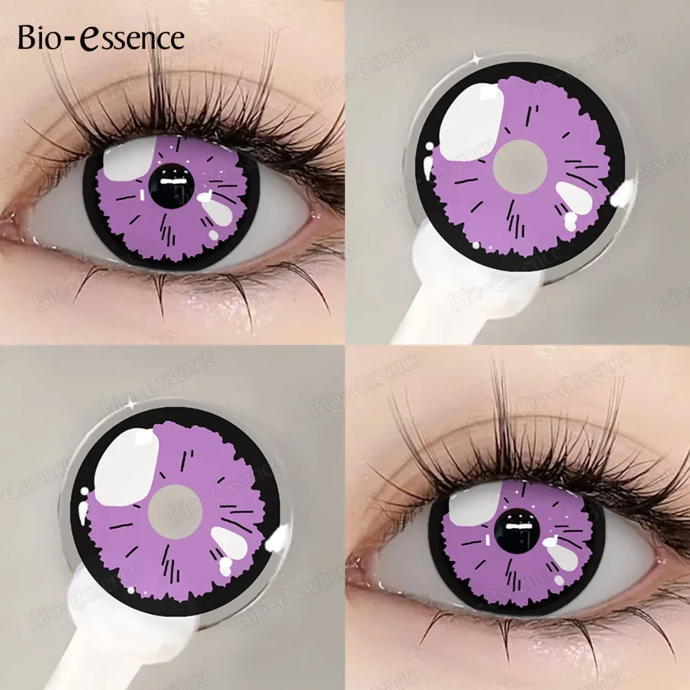Anime Cosplay Contact Lenses Purple Lenses Halloween White Lenses Dragon Eye Cosplay Lenses Colored Pupils for Party
