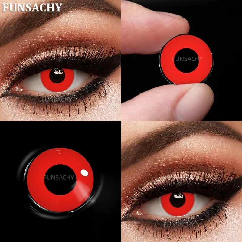 Cosplay White Contact Lenses for Eyes Anime Role Playing Lens Halloween Cosplay Black Contacts Yearly Cosmetics Pupils