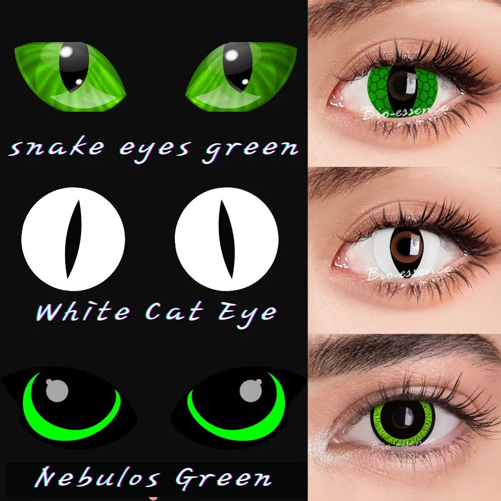 1 Pair Cosplay Contact Lenses for Eyes Halloween Cat Eye Contacts Anime Accessories Snake Eye Lenses Lizard Lenses