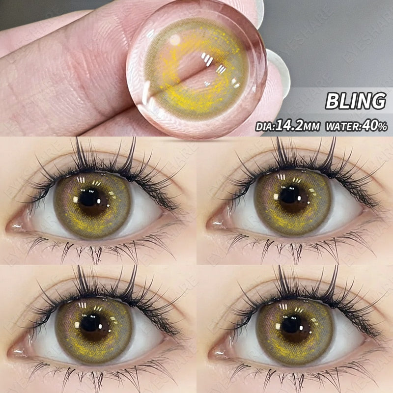 Eye Contact Lenses 2pcs/pair DIAMOND Color Contact Lens Eye Color Cosmetic Color Contact Lens Beauty Eye Makeup