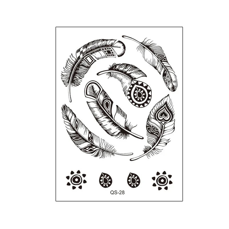 1pcs Hand Flower Rose Fake Tattoo Stickers Waterproof Temporary Tatto Body Art for Girl Women Men