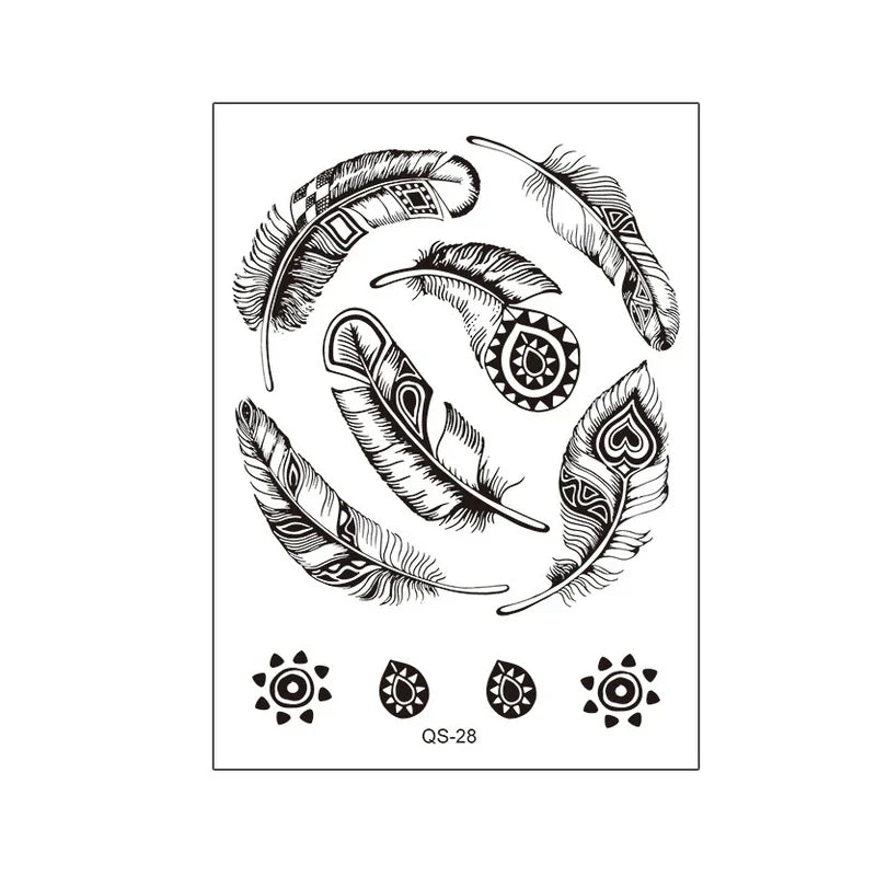 1pcs Hand Flower Rose Fake Tattoo Stickers Waterproof Temporary Tatto Body Art for Girl Women Men
