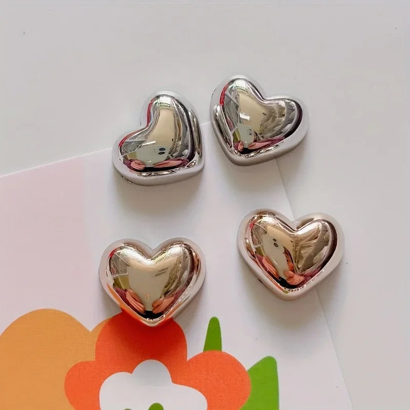 12-Pack Heart-Shaped Metal Magnets for Refrigerator & Message Boards - Strong, Decorative, and Perfect for Kitchen or Home Decor