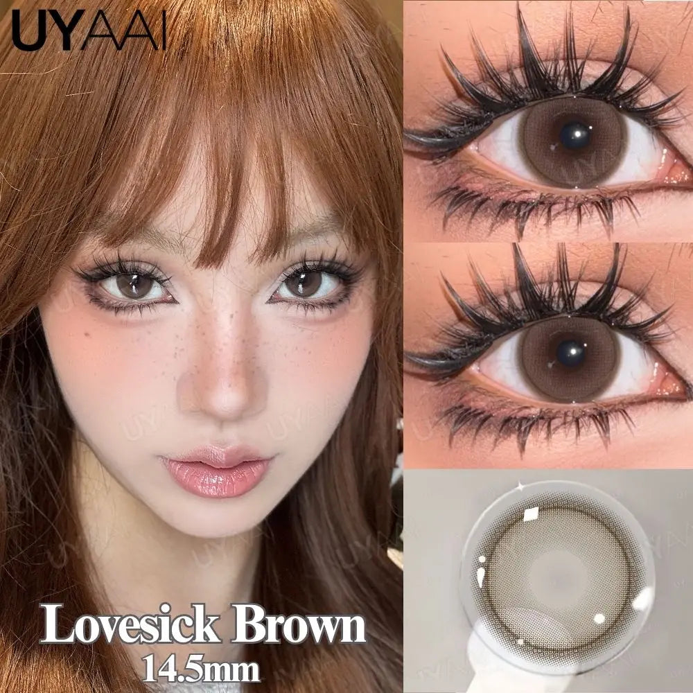 Contact Lenses  Natural Brown Lens Beauty Pink Eyes Color Lenses Cosmetics Gray Eye Lenses Makeup Green Beauty Colorcon